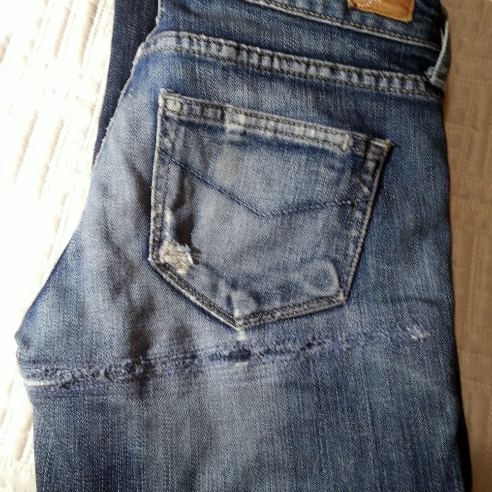 Paige Premium Denim Jeans Laurel Canyon Distressed Bootcut Women's 26